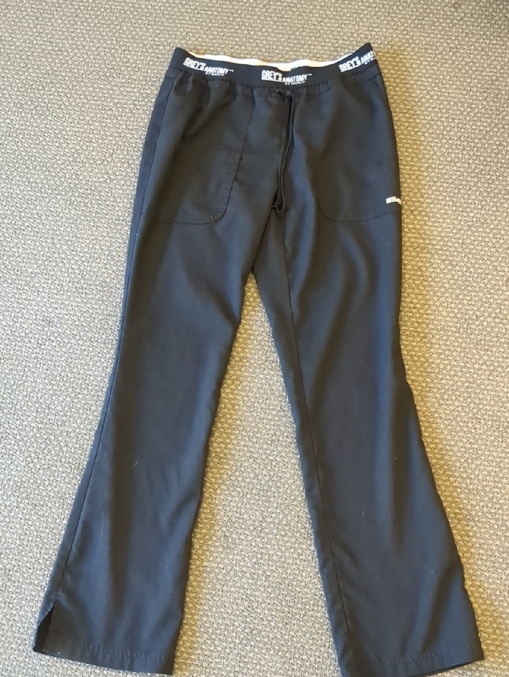 Grey's Anatomy Black Womens Drawstring Pants